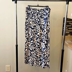 Lucky Brand strapless blue floral dress